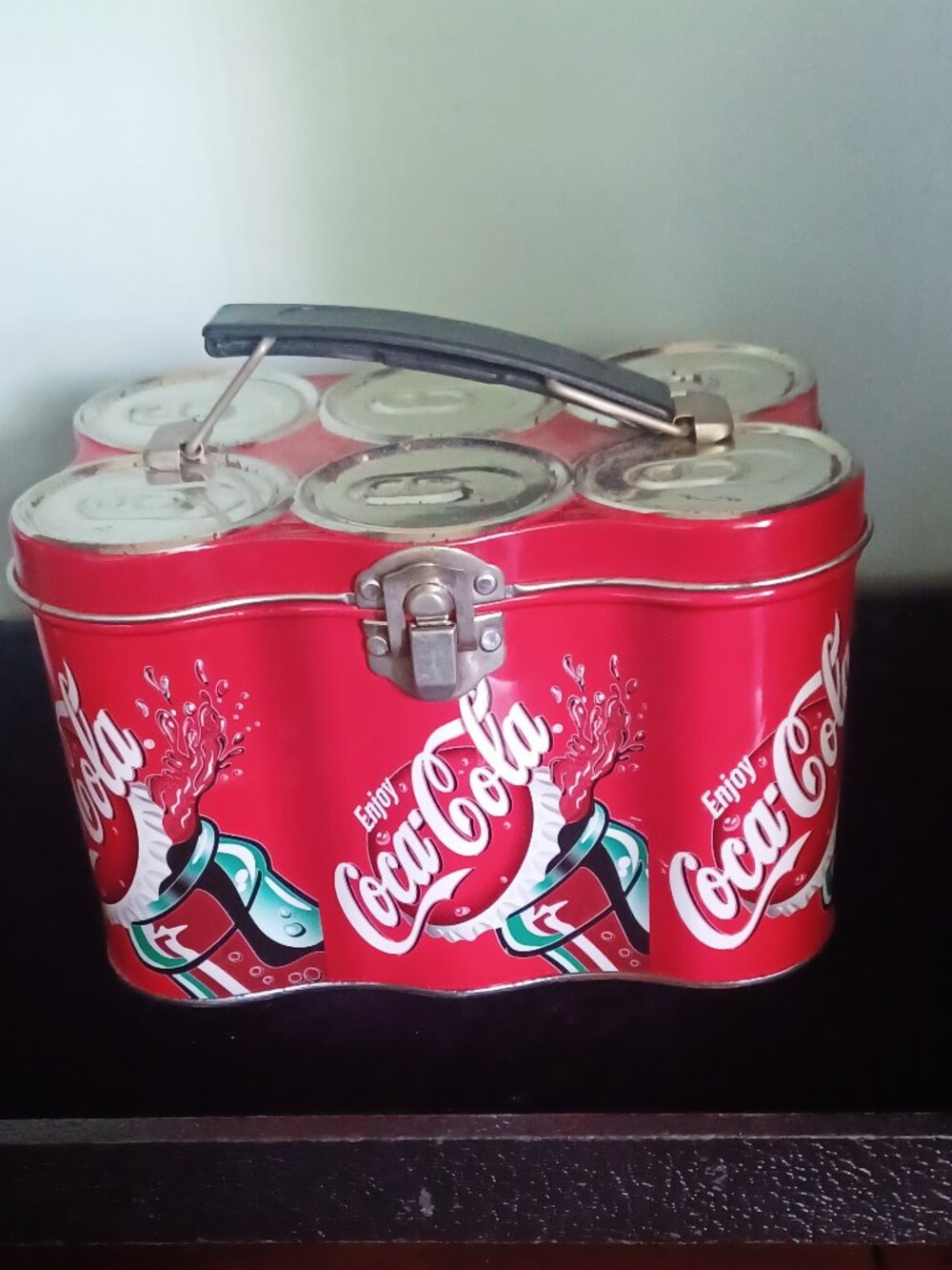 Enjoy COCA-COLA Cans Collectible Tin Coke 6 Pack Lunch Box